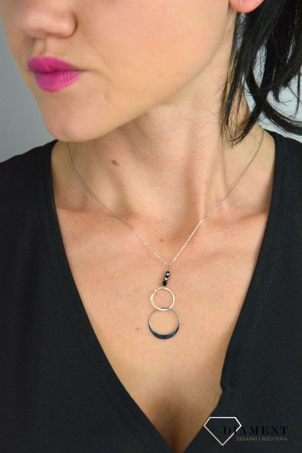 Naszyjnik srebrny Infinity ALNZ001542 koła i koraliki.jpg